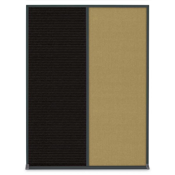 United Visual Products Single Door Radius Plus Corkboard, 18"X, UV8000PLUS-BLACK-CLOUD UV8000PLUS-BLACK-CLOUD - main